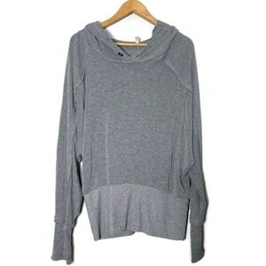 Free People Gray Hoodie Sweatshirt